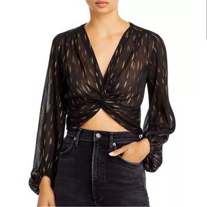 Aqua Twisted Crop Top